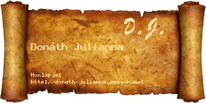 Donáth Julianna névjegykártya
